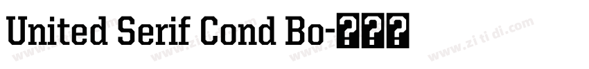 United Serif Cond Bo字体转换